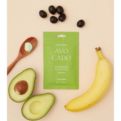 Rated Green - Feuchtigkeitsspendende Kopfhautmaske Cold Press 50ml - Avocado