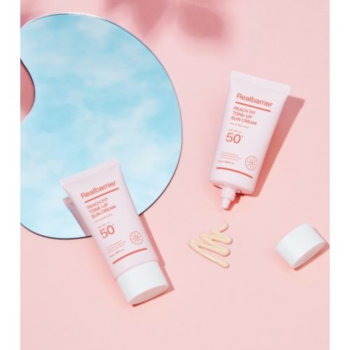 Real Barrier - Sonnenschutz Peach Fit Tone-up SPF 50 PA++++