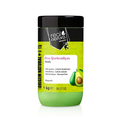 Real Natura - Anti-Haarbruch-Maske mit Avocado 1kg - Geschädigtes Haar