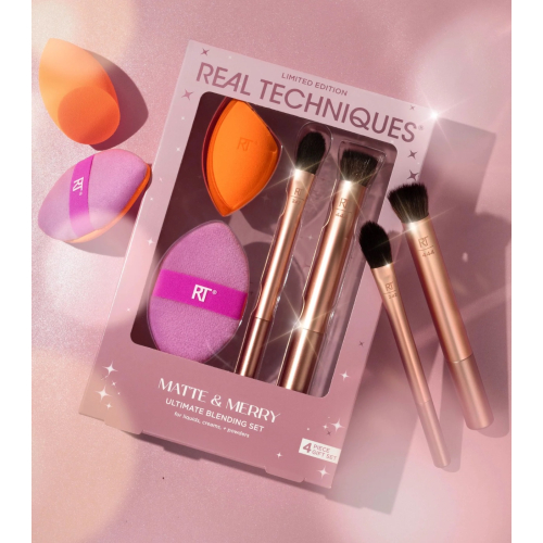 Real Techniques – *Holidays 24* – Pinsel + Schwamm-Set Matte & Merry