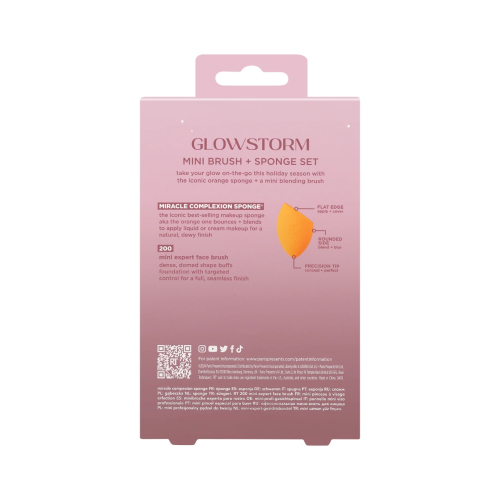 Real Techniques - *Holidays 24* – Mini-Pinsel + Schwamm-Set Glowstorm