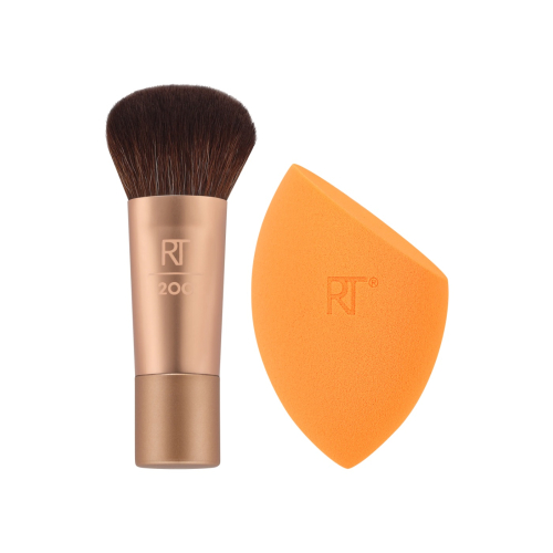 Real Techniques - *Holidays 24* – Mini-Pinsel + Schwamm-Set Glowstorm