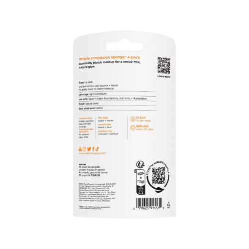 Real Techniques - Packung mit 4 Make-up-Schwämmen Miracle Complexion
