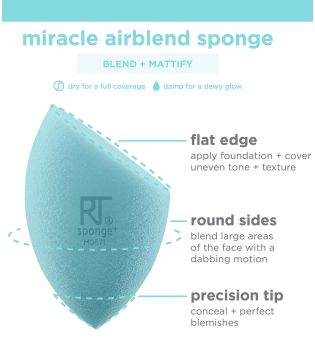 Real Techniques – Make-up-Schwammpaket Miracle Airblend Sponge – Natürliches, mattes Finish