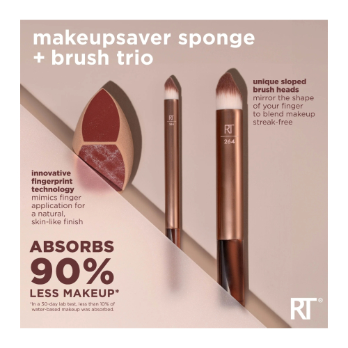 Real Techniques - Make-up-Schwamm-Set Makeupsaver + Gesichtspinsel-Duo