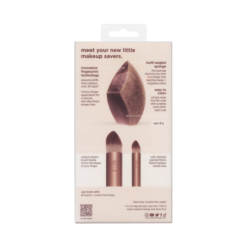 Real Techniques - Make-up-Schwamm-Set Makeupsaver + Gesichtspinsel-Duo