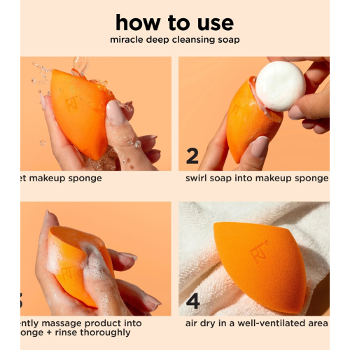 Real Techniques - Schwamm + Reinigungsset