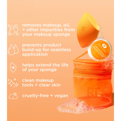 Real Techniques - Schwamm + Reinigungsset