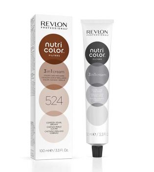 Revlon - Färbung Nutri Color Filters 3 in 1 Creme 100ml - 524: Coppery Pearl Brown