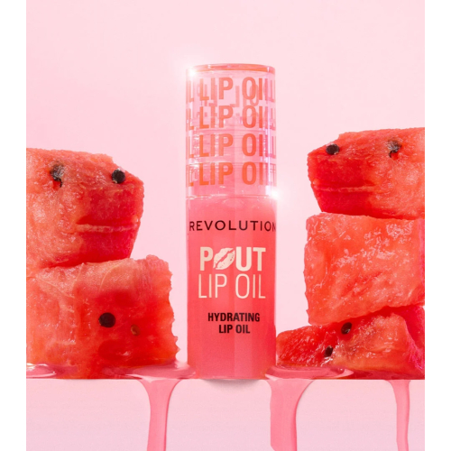 Revolution - Feuchtigkeitsspendendes Lippenöl Pout Lip - Watermelon Pink