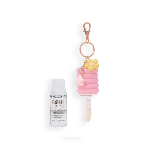 Makeup Revolution - Lippenöl Pout Lip Charm - Lychee Clear Pink