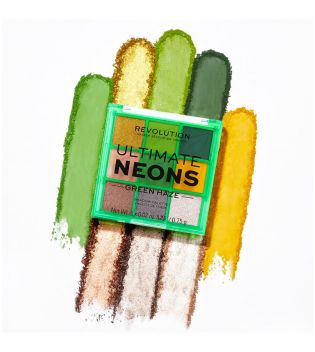 Revolution - *Artist Collection*  – Mini-Schattenpalette Ultimate Neons - Green Haze