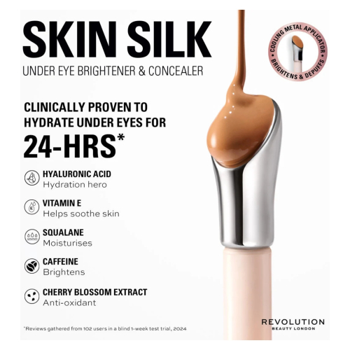 Revolution - Dark Circles Illuminating Concealer Skin Silk - Medium Yellow