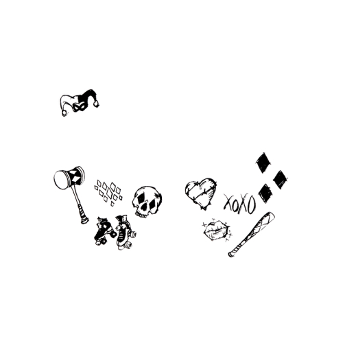 Revolution - *DC Poison Ivy & Harley Quinn* – Selbstklebende Gesichtsaufkleber