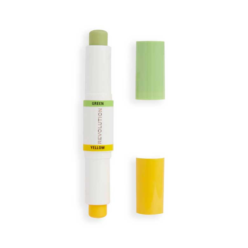 Revolution – Color Correcting Stick Duo Correct & Transform - Green and yellow