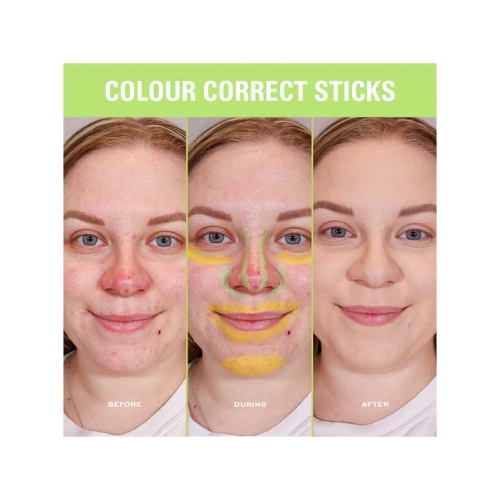 Revolution – Color Correcting Stick Duo Correct & Transform - Green and yellow