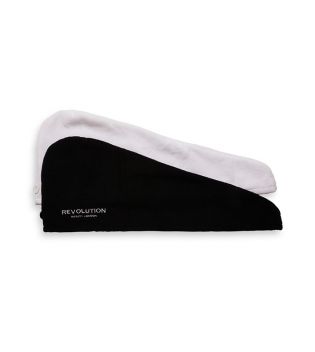 Revolution Haircare - Mikrofaser-Haartuch-Pack - Schwarz und Weiß