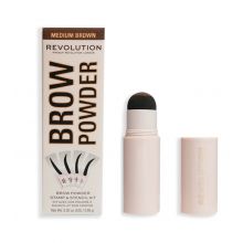 Revolution - Brow Powder Augenbrauen-Kit - Mittelbraun
