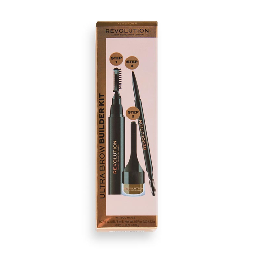Revolution - Augenbrauen-Kit Ultra Brow Builder - Ash Brown