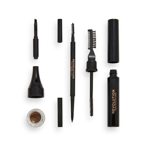 Revolution - Augenbrauen-Kit Ultra Brow Builder - Dark Brown