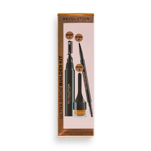 Revolution - Augenbrauen-Kit Ultra Brow Builder - Light Brown