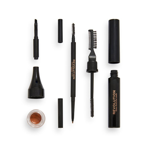 Revolution - Augenbrauen-Kit Ultra Brow Builder - Medium Brown