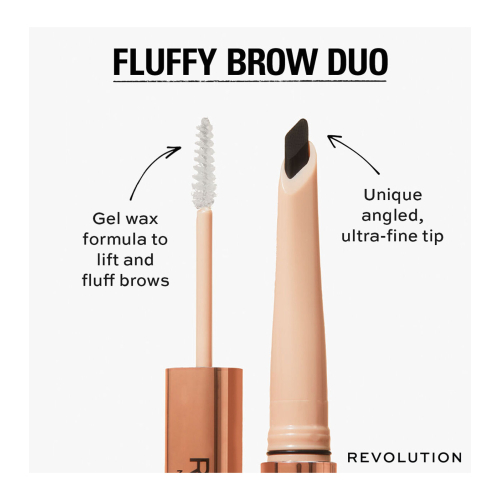 Revolution – Augenbrauenstift Fluffy Brow Filter Duo - Granite