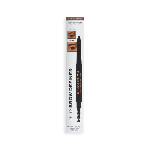 Revolution – Augenbrauenstift Duo Brow Definer - Medium Brown