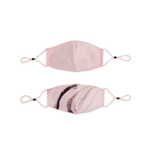 Revolution - Packung mit 2 wiederverwendbaren Stoffmasken - Pink