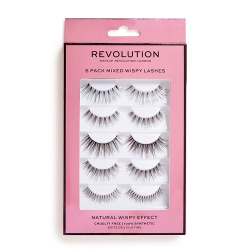 Revolution - Packung mit 5 Künstliche Wimpern Mixed Wispy Lashes