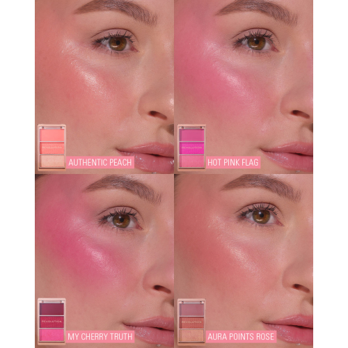 Revolution - Rouge-Palette Icon Blush - Aura Points Rose
