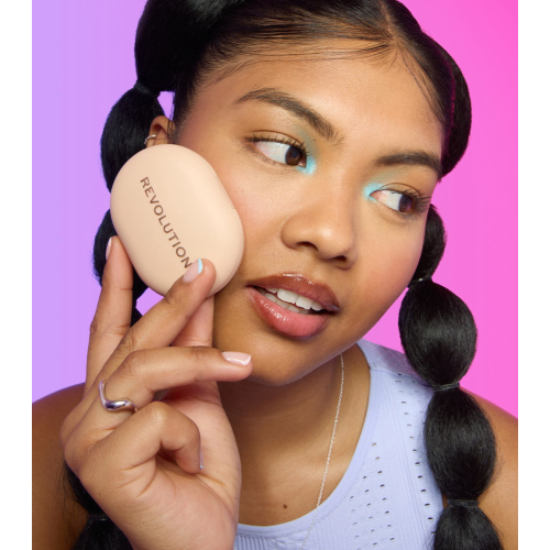 Makeup Revolution - Kompaktpuder + Haftgriff für Mobiltelefone Powder Pops - Peach