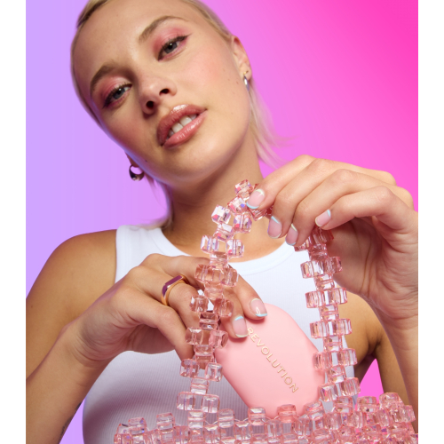 Makeup Revolution - Kompaktpuder + Haftgriff für Mobiltelefone Powder Pops - Rose