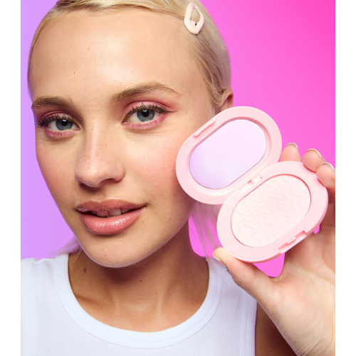 Makeup Revolution - Kompaktpuder + Haftgriff für Mobiltelefone Powder Pops - Rose