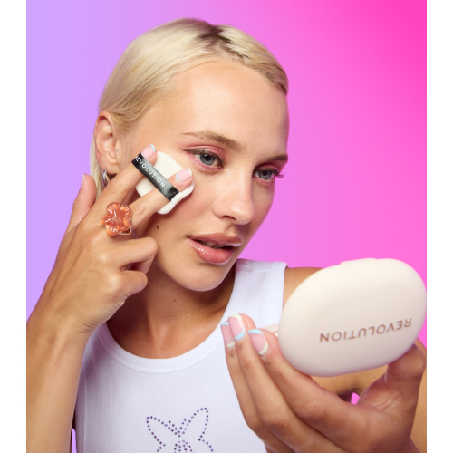 Makeup Revolution - Kompaktpuder + Haftgriff für Mobiltelefone Powder Pops - Translucent