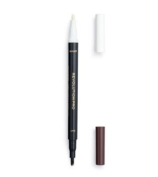 Revolution Pro - 24Hr Brow Serum and Eyebrow Pencil - Dark Brown