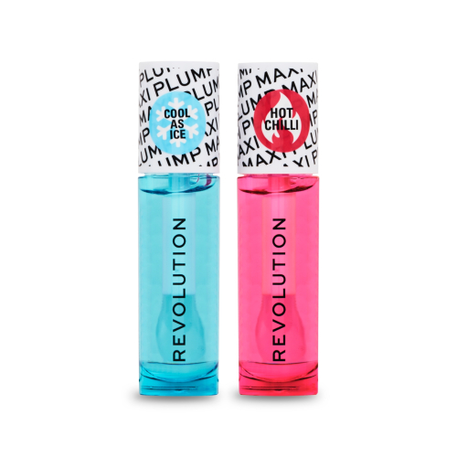 Revolution - Lipgloss-Set Maxi Plump Lip Duo - Maxi Plump Cool As Ice +  Maxi Plump Hot As Chilli