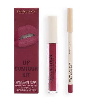 Revolution – Lippenset Lip Contour - Fierce Wine