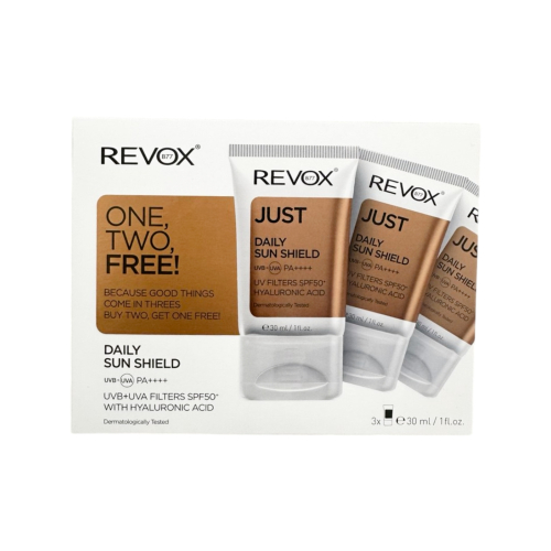 Revox - *Just* - 3er-Pack Sonnenschutzmittel mit LSF 50+ und Hyaluronsäure One, Two, Free!