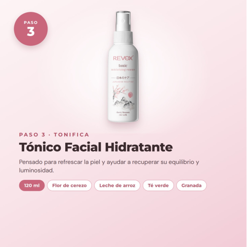 Revox Komplettset für die Gesichtspflege Japanische Routine mit Reinigungs-Gel, Peeling, Tonic, Serum, Creme und feuchtigkeitsspendender Maske Vegan und Cruelty Free