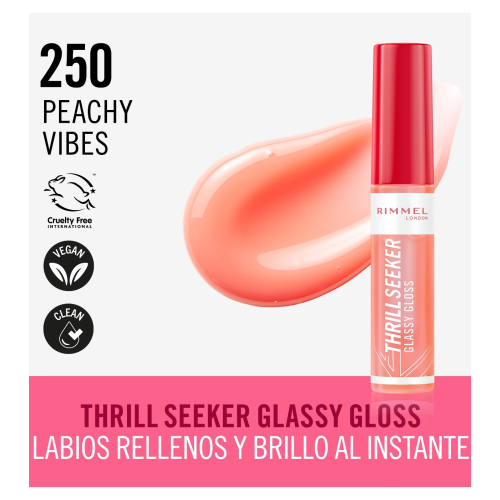 Rimmel London - Lipgloss Thrill Seeker - 250: Peach Vibes