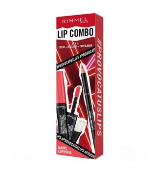 Rimmel London  – Lippenset Lip Combo 3 in 1 Provocalips + Lasting Finish - Mauve Euphoria