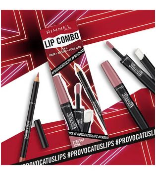 Rimmel London  – Lippenset Lip Combo 3 in 1 Provocalips + Lasting Finish - Perfect Nude