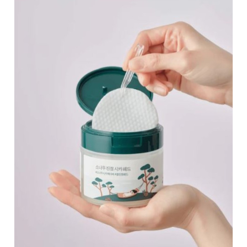 Round Lab – Feuchtigkeitsspendendes und peelendes Pad-Toner mit Kiefernextrakt und CICA – Für empfindliche Haut