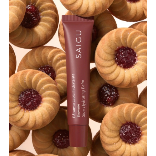 Saigu Cosmetics - Feuchtigkeitsspendender Lippenbalsam mit Glanzeffekt - Brownie