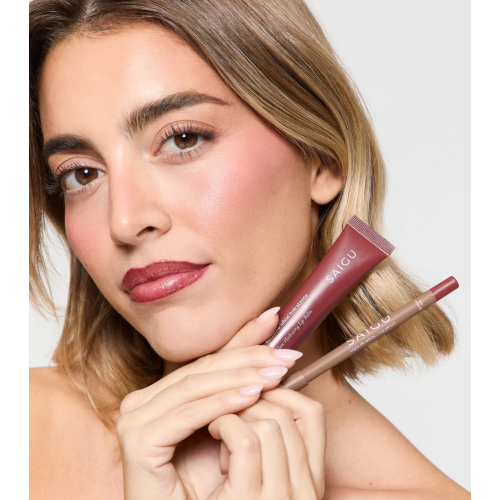 Saigu Cosmetics - Feuchtigkeitsspendender Lippenbalsam mit Glanzeffekt - Brownie