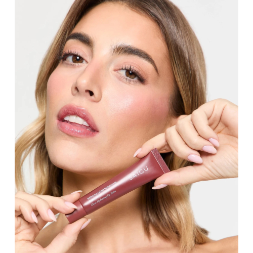 Saigu Cosmetics - Feuchtigkeitsspendender Lippenbalsam mit Glanzeffekt - Brownie