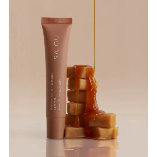 Saigu Cosmetics - Feuchtigkeitsspendender Lippenbalsam mit Glanzeffekt - Caramel