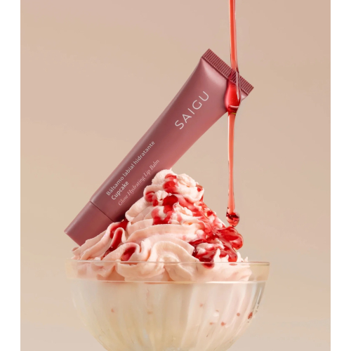 Saigu Cosmetics - Feuchtigkeitsspendender Lippenbalsam mit Glanzeffekt - Cupcake