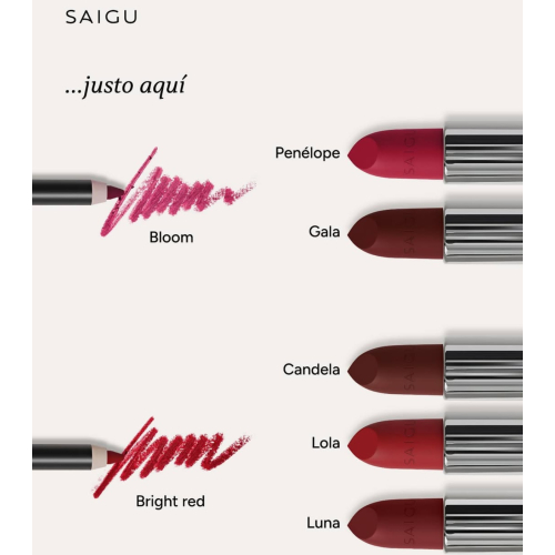 Saigu Cosmetics - Lippenstift Velvet - Elena